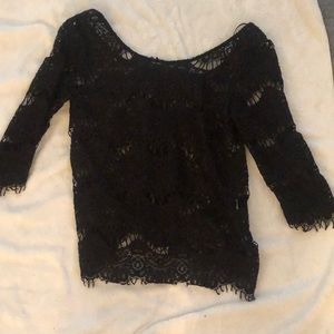 Black lace top